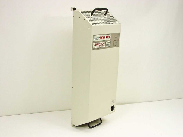 Cabletron 9C214-1 SmartSwitch 9000 Power Supply Module – right-side front angle view showing vent grille and carry handle