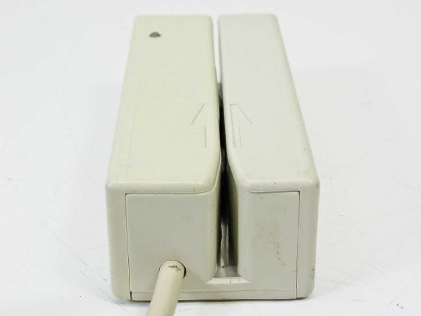 MagTek 21080201 magnetic stripe reader card slot end-on view showing dual-track slot opening