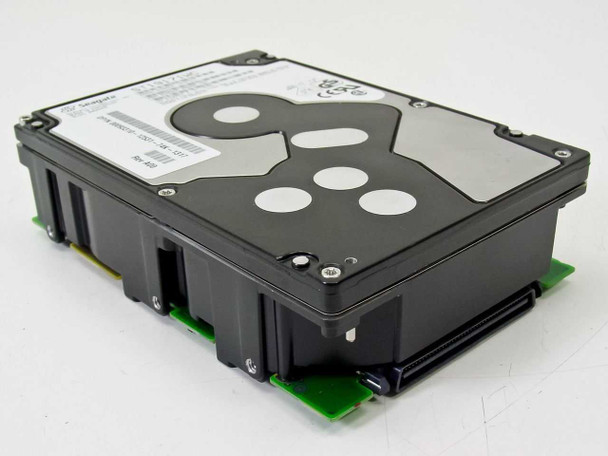Seagate ST19171WC 9GB SCSI Hard Drive – left side three-quarter angle showing drive enclosure and hot-swap tray frame