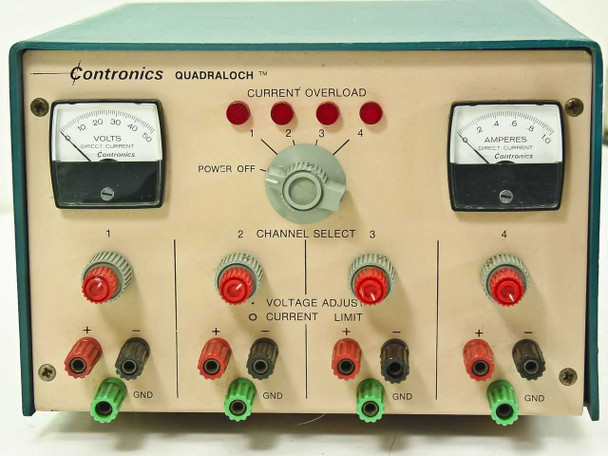 Contronics CPS 400 Quadraloch 4Channel DC Benchtop Power Supply 0-50 Volts As Is