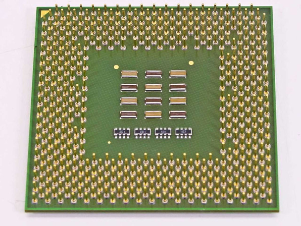 AMD Athlon XP 2000+ AX2000DMT3C — bottom pin-side view showing Socket A 462-pin array