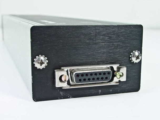 Black Box LE605A – left end panel showing 15-pin DB15 AUI connector