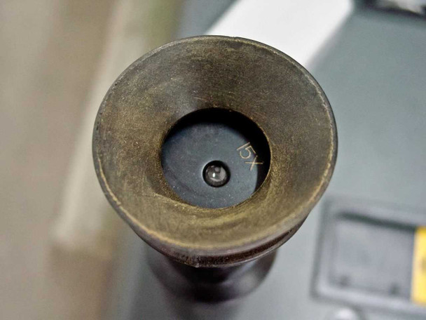 Interior view of the Delsa 440SX optical tube showing 15x lens element