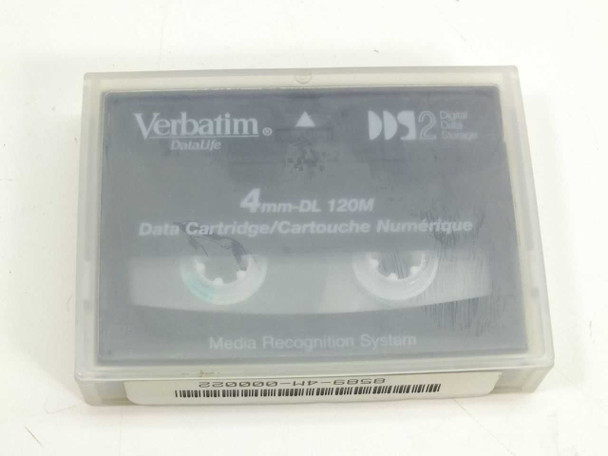 Verbatim DataLife DDS2 4mm DL 120M Data Cartridge tape in clear plastic case, front label visible