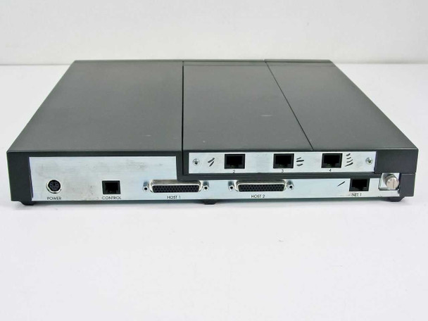 Ascend MBV-BRI4S-J – full rear panel close-up showing POWER, CONTROL, HOST 1, HOST 2, and NET 1 port labels