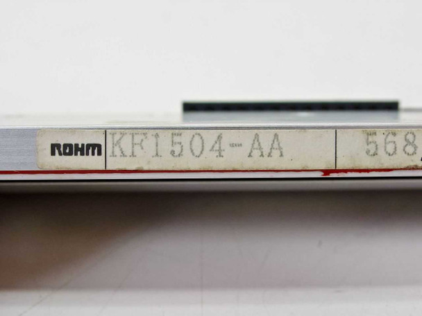 Rohm KF1504-AA thermal printhead – side label closeup showing model number KF1504-AA and Rohm branding