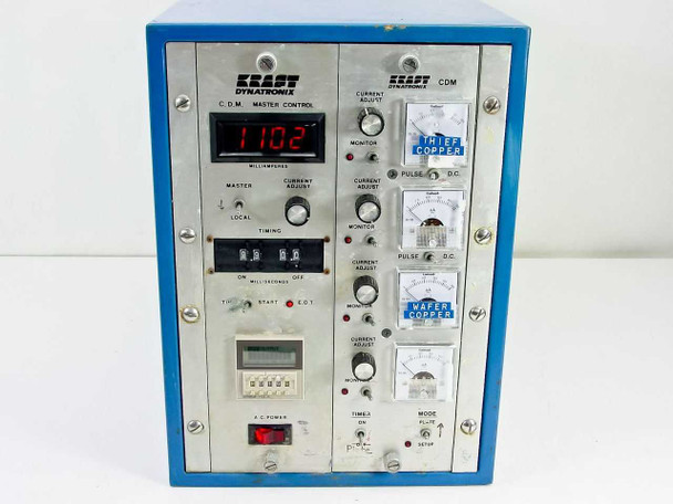 Control panel detail of Calrad analog meters and digital readout for milliampere monitoring