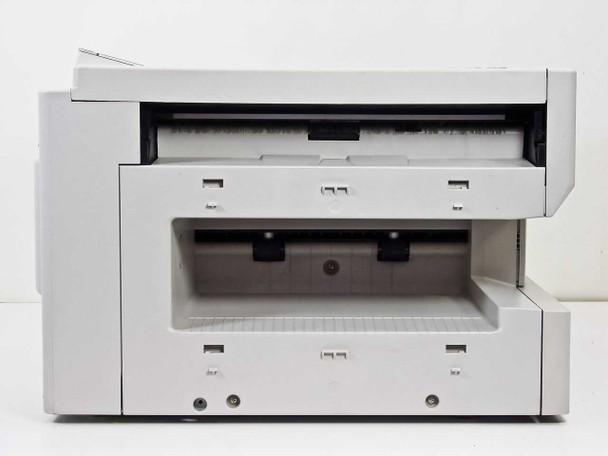 Panasonic Panafax UF-770 front face-on view with paper output tray extended showing feeder and output slot