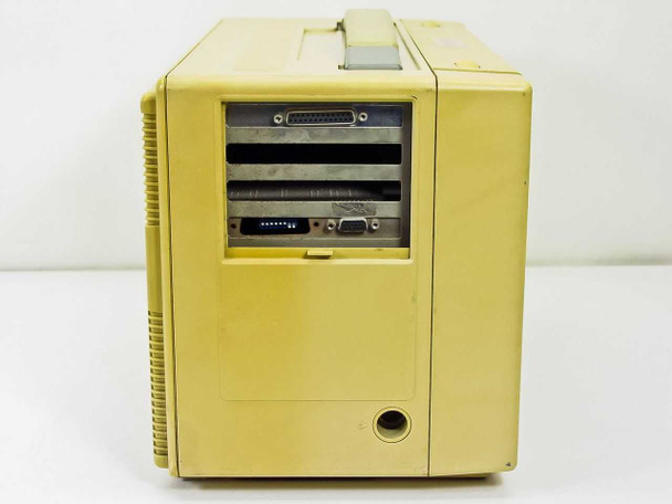 Novell LNalyzer BSI lunchbox PC — right side view showing ISA expansion bay with DB-25, Centronics, and DB-9 ports