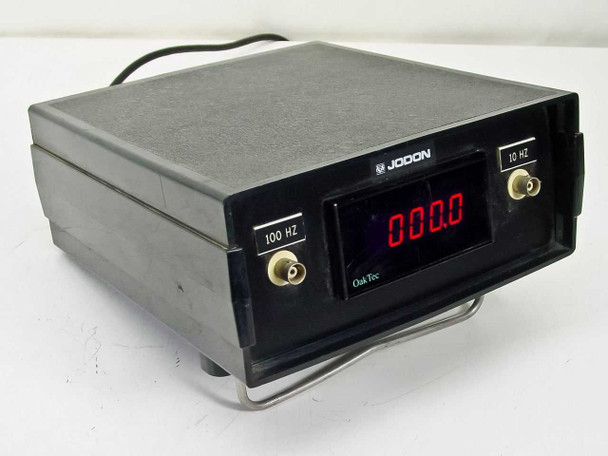 Jodon MR-2000 Digital Electronic Indicator Gauge – front panel view showing LED display and dual BNC inputs labeled 100Hz and 10Hz