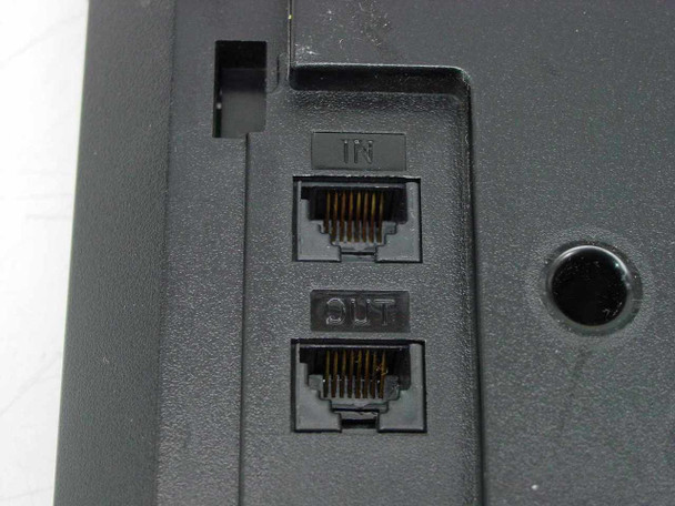 AT&T 604B1-003 Legend DSS Console – side port view showing IN and OUT RJ-45 connectors