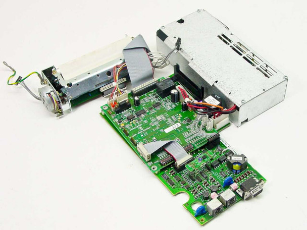 Seiko LTP5446B-C832 print mechanism, IF5003-02B controller board, and power supply — angled overview of all three components
