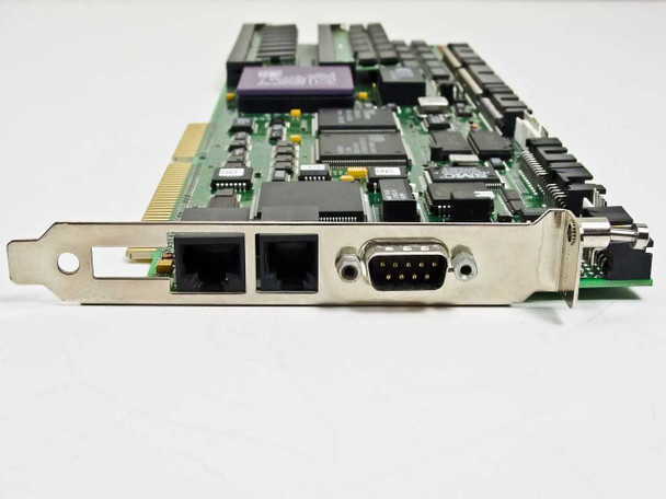 Cubix A4010 AMD Am486 DX2-66 server processor card – angled bracket view showing 2 RJ ports, DB9 serial, and BNC connector