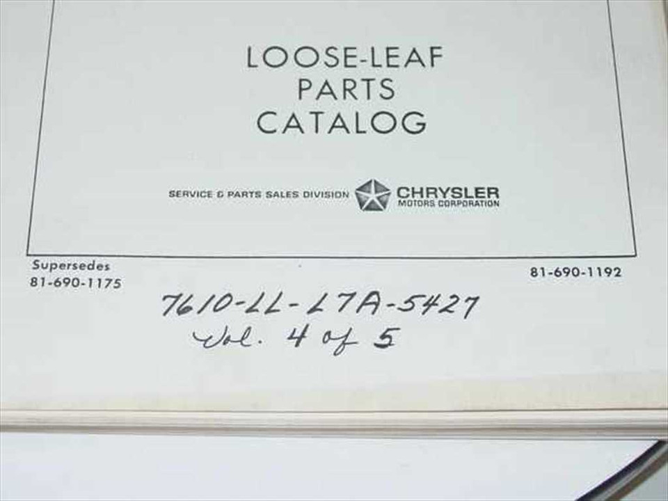 Dodge 1974 1975 Dodge Truck Parts Catalog
