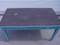 Steel Table Blue 1 drawer Vintage Metal Desk Formica Top
