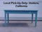 Steel Table Blue 1 drawer Vintage Metal Desk Formica Top