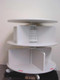 Rotating 2-Tier Binder Carousel with Worktop and Legs