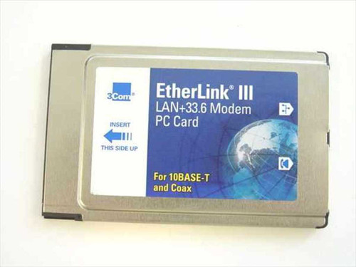 3COM 3C562 33.6K PCMCIA Combo Ethernet modem - No Dongle