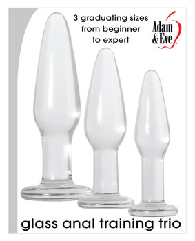 Adam & Eve Glass Anal Training Trio Adam & Eve Glass Anal Training Trio