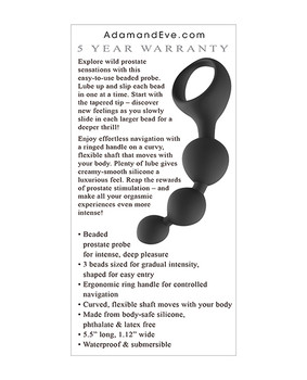 Adam & Eve Adam's Triple Prostate Probe - Black Adam & Eve Adam's Triple Prostate Probe - Black