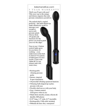 Adam & Eve's Adam's Rechargeable Prostate Probe - Black Adam & Eve's Adam's Rechargeable Prostate Probe - Black