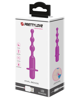 Pretty Love Hermosa Anal Beads Vibrator - 12 Function Fuchsia Pretty Love Hermosa Anal Beads Vibrator - 12 Function Fuchsia