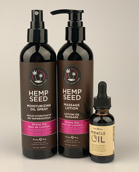 Earthly Body Buy Two Get One Free - Skinny Dip Oil Spray, Lotion & Miracle Oil Earthly Body Buy Two Get One Free - Skinny Dip Oil Spray, Lotion & Miracle Oil