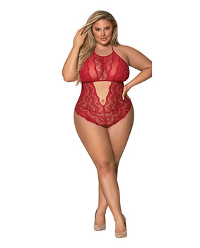 Sugar & Spice Teddy W/snap Crotch Red Qn Sugar & Spice Teddy W/snap Crotch Red Qn
