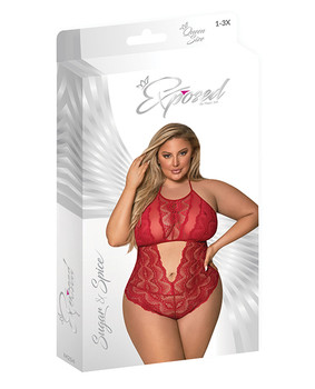 Sugar & Spice Teddy W/snap Crotch Red Qn Sugar & Spice Teddy W/snap Crotch Red Qn
