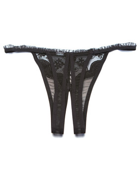 Scalloped Embroidery Crotchless Panty Scalloped Embroidery Crotchless Panty