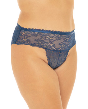 Helena Stretch Lace Open Back Crotchless Panty Helena Stretch Lace Open Back Crotchless Panty