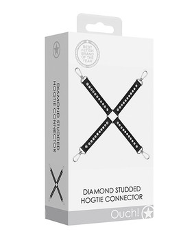 Shots Ouch Diamond Studded Hogtie - Black Shots Ouch Diamond Studded Hogtie - Black
