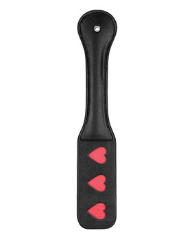 Shots Ouch Hearts Paddle - Black Shots Ouch Hearts Paddle - Black