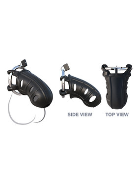 Fantasy C-ringz Hardcore Silicone Cock Blocker - Black