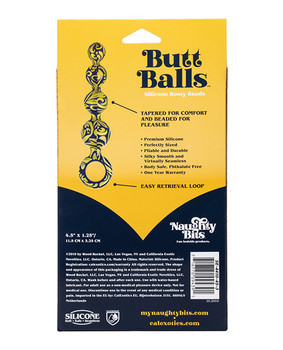 Naughty Bits Butt Balls Silicone Booty Beads - Multi Color Naughty Bits Butt Balls Silicone Booty Beads - Multi Color