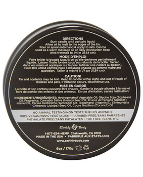 Earthly Body Suntouched Hemp Candle - 6 Oz Round Tin Guavalava Earthly Body Suntouched Hemp Candle - 6 Oz Round Tin Guavalava