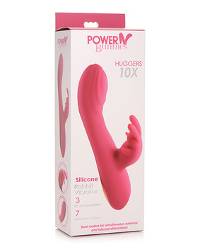 Curve Novelties Power Bunnies Huggers 10x Silicone Rabbit Vibrator - Pink Curve Novelties Power Bunnies Huggers 10x Silicone Rabbit Vibrator - Pink