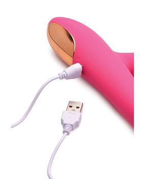 Curve Novelties Power Bunnies Huggers 10x Silicone Rabbit Vibrator - Pink Curve Novelties Power Bunnies Huggers 10x Silicone Rabbit Vibrator - Pink