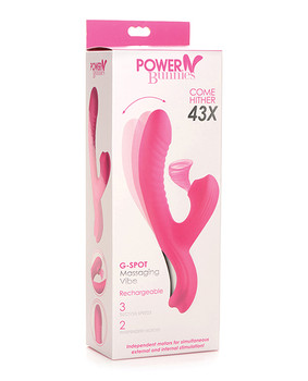 Curve Novelties Power Bunnies Come Hither Suction Vibrator - Pink Curve Novelties Power Bunnies Come Hither Suction Vibrator - Pink