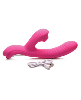 Curve Novelties Power Bunnies Come Hither Suction Vibrator - Pink Curve Novelties Power Bunnies Come Hither Suction Vibrator - Pink