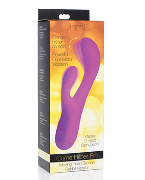 Inmi Come Hither Pro Moving Hard Silicone Rabbit Vibrator - Purple Inmi Come Hither Pro Moving Hard Silicone Rabbit Vibrator - Purple