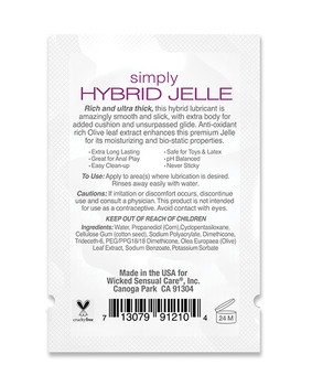Wicked Sensual Care Simply Hybrid Jelle Lubricant