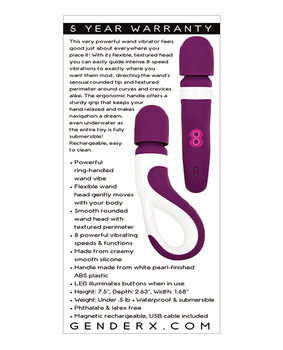 Gender X Handle It Wand - Purple/white Gender X Handle It Wand - Purple/white