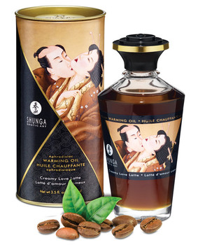 Shunga Warming Oil - 3.5 Oz Creamy Love Latte