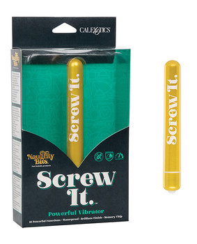 Naughty Bits Screw It. Powerful Vibrator - Gold Naughty Bits Screw It. Powerful Vibrator - Gold