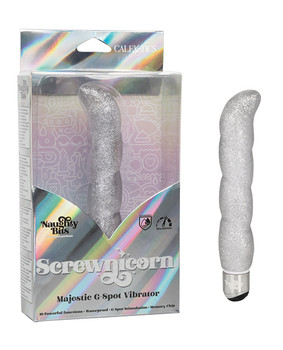Naughty Bits Screwnicorn Majestic G-spot Vibrator - Silver Naughty Bits Screwnicorn Majestic G-spot Vibrator - Silver