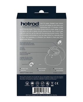 Vedo Hot Rod Rechargeable Warming Masturbator - Just Black Vedo Hot Rod Rechargeable Warming Masturbator - Just Black