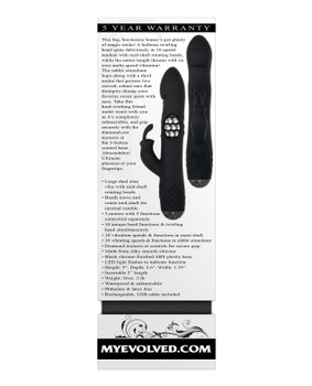 Evolved Bodacious Bunny Rotating Rabbit - Black Evolved Bodacious Bunny Rotating Rabbit - Black