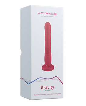 Lovense Gravity Thrusting Dildo - Red Lovense Gravity Thrusting Dildo - Red