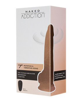 Naked Addiction 7" Rotating & Vibrating Dong W/remote - Flesh Naked Addiction 7" Rotating & Vibrating Dong W/remote - Flesh